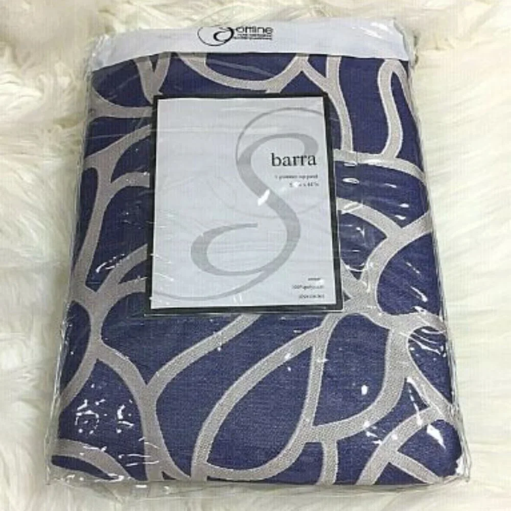 Softline Barra Blue Violet Grommet Single Top Curtain Panel 53